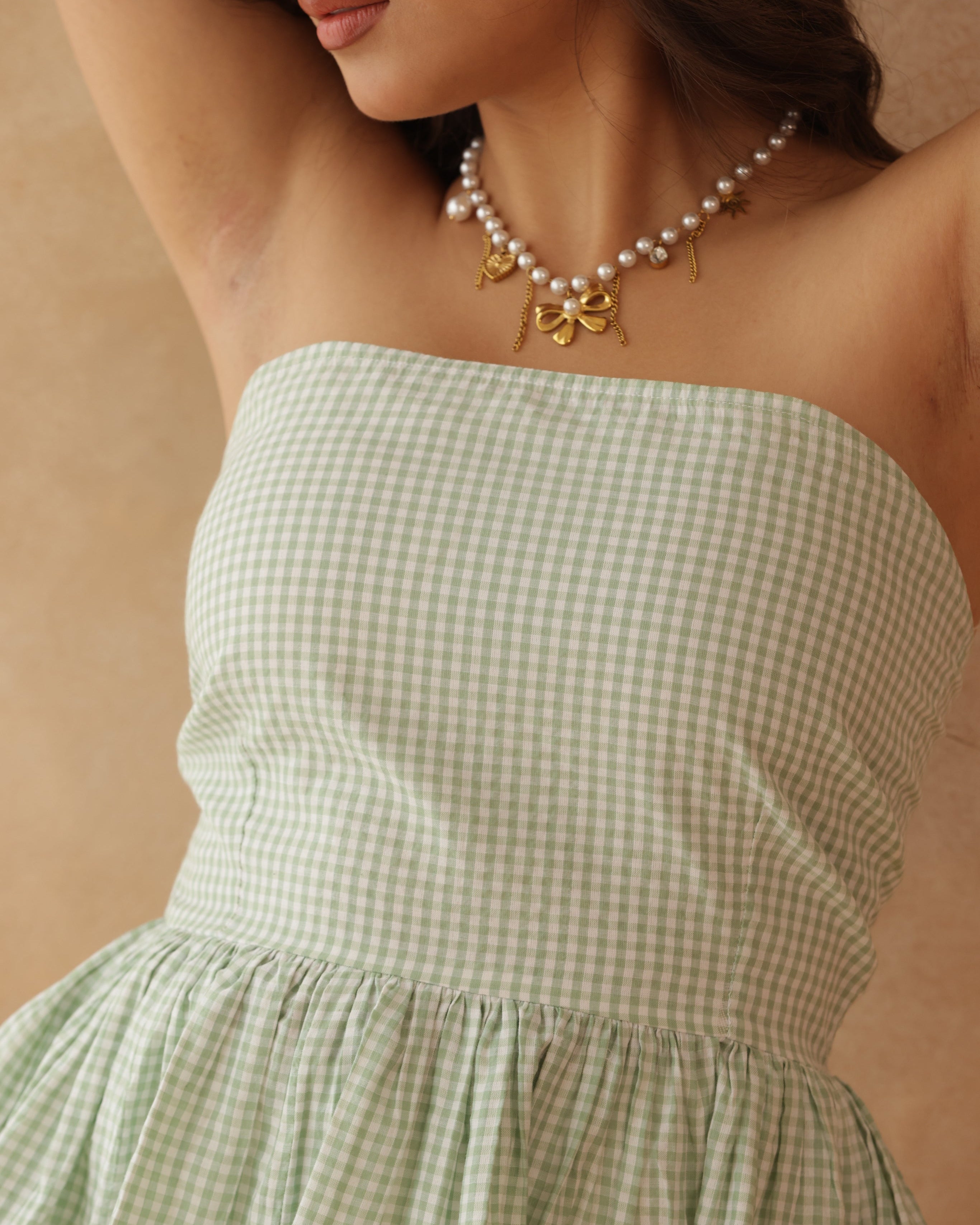 Women’s Green Checkered Top Dress