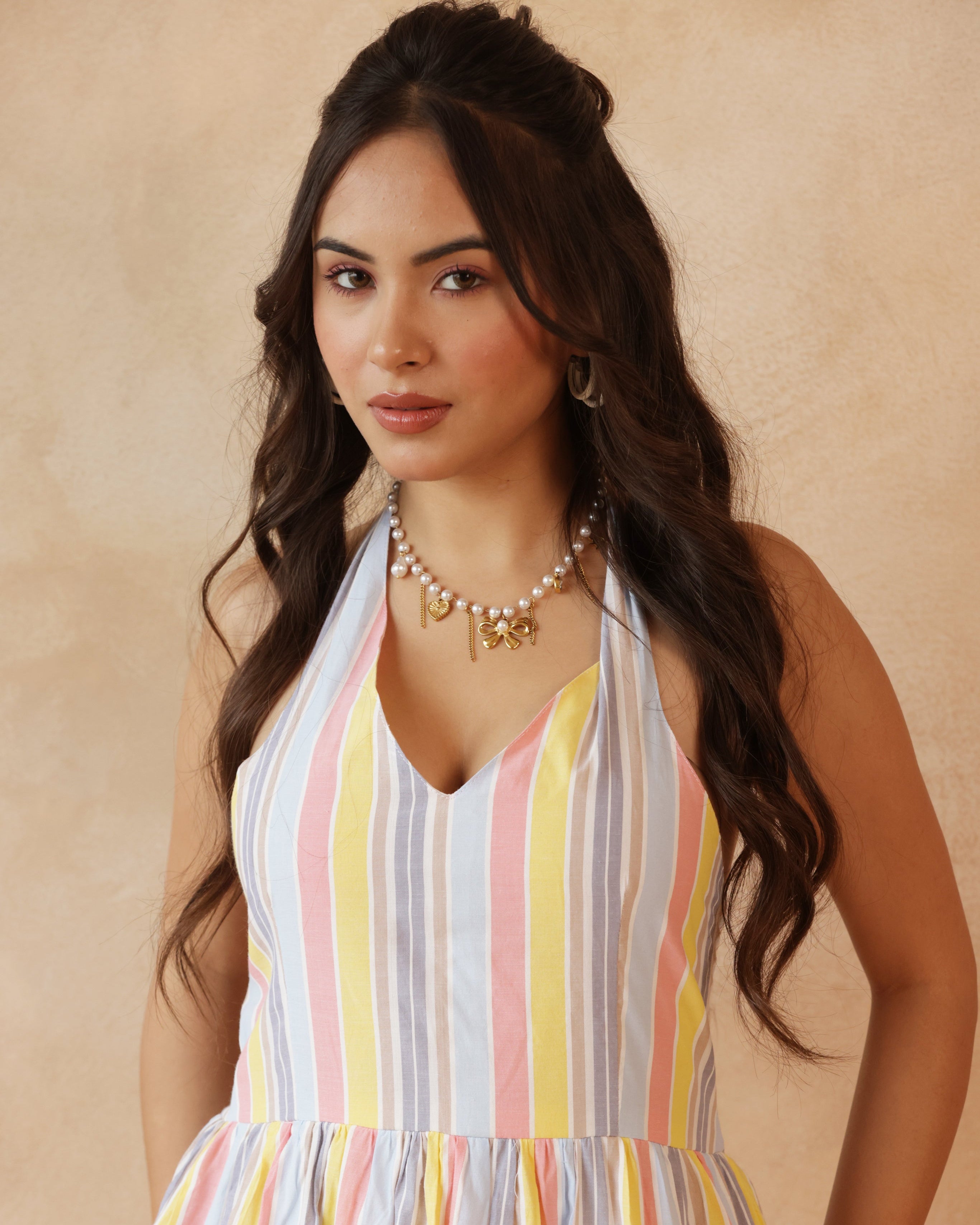 Women’s Multicolour Printed A-Line Midi Dress