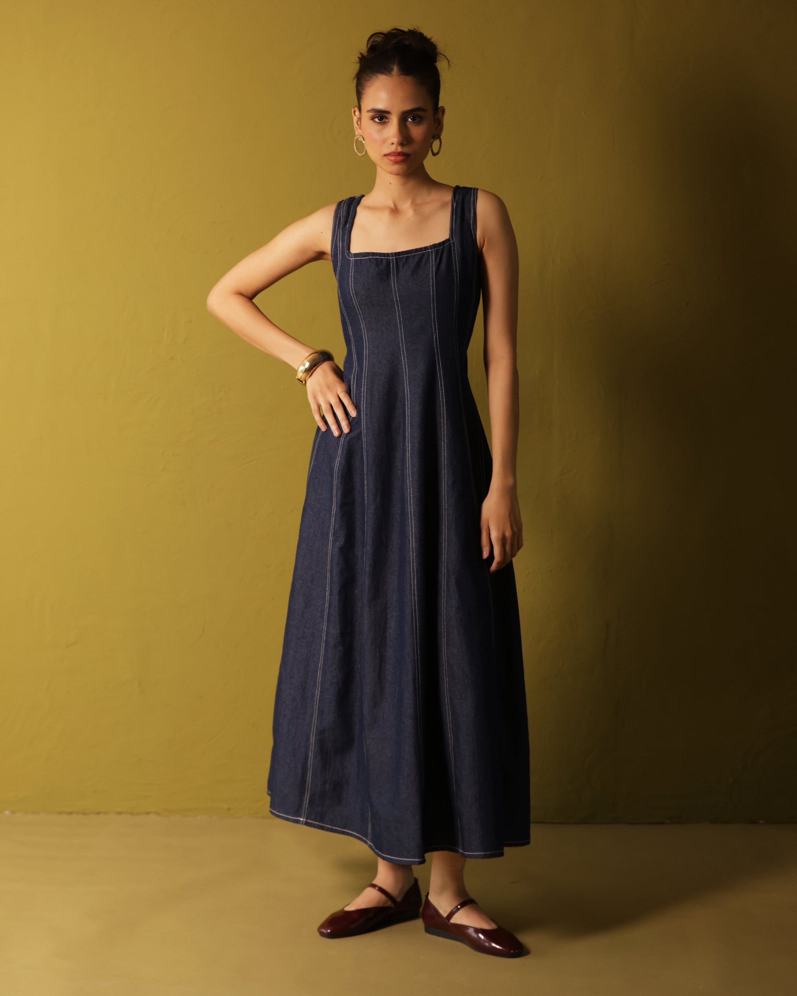 Women’s Casual Button-Down Denim Dress