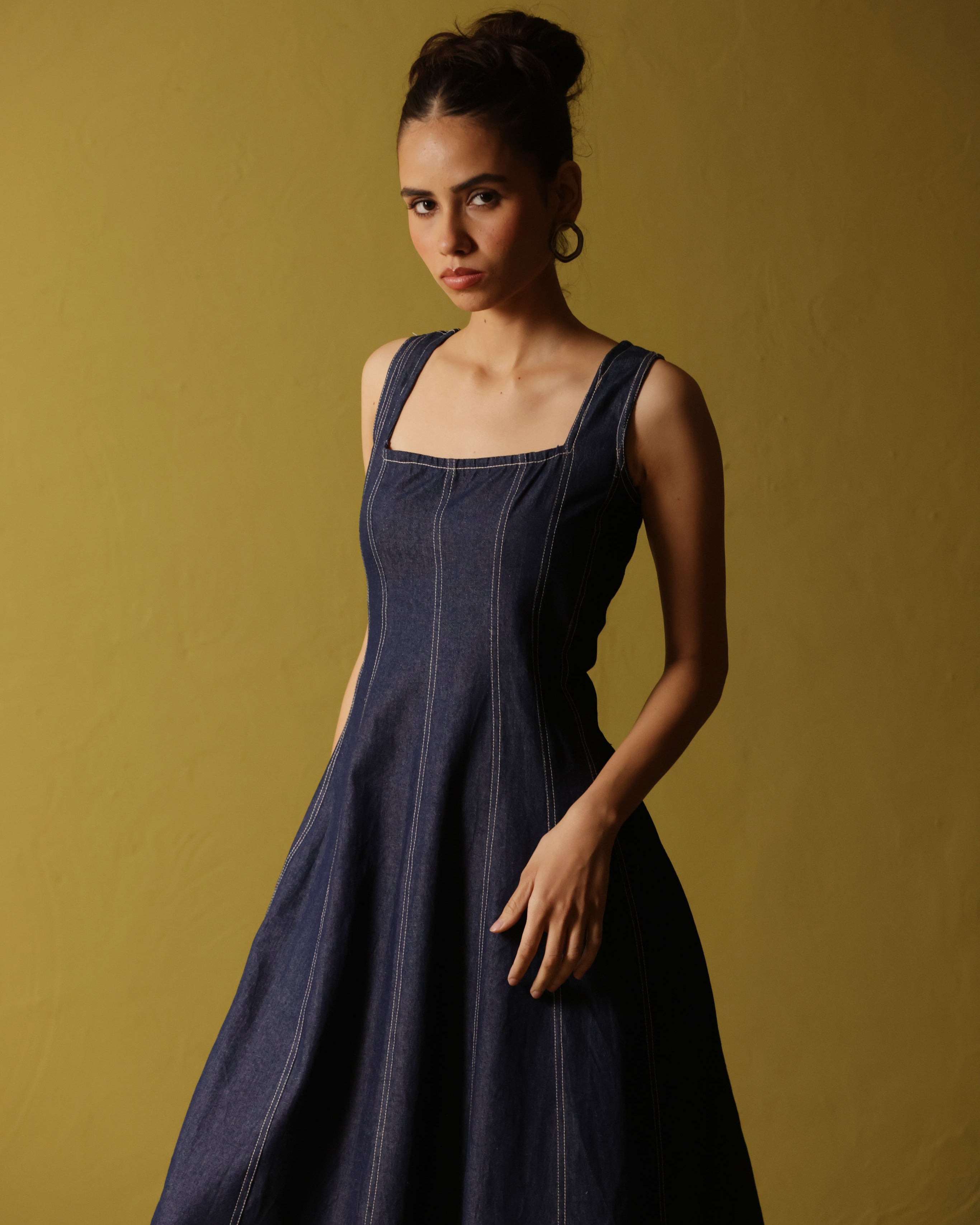 Women’s Casual Button-Down Denim Dress